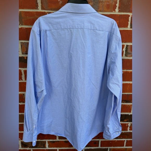 Tommy Hilfiger Long Sleeve Button Down Striped Dress Shirt Tall 18 1/2 36-37 - Picture 2 of 4